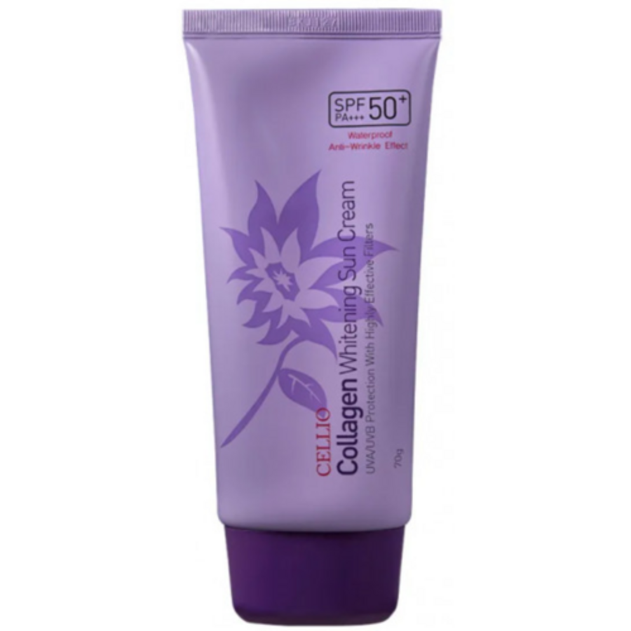 CELLIO Collagen Whitening Sun Cream SPF50+/PA++++, 70мл Cellio Крем солнцезащитный с коллагеном