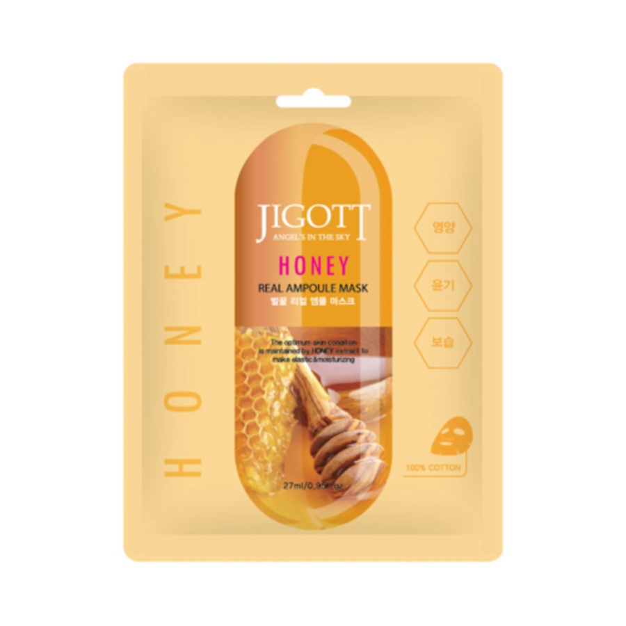 JIGOTT Honey Real Ampoule Mask, 27мл Jigott Маска ампульная с экстрактом мёда