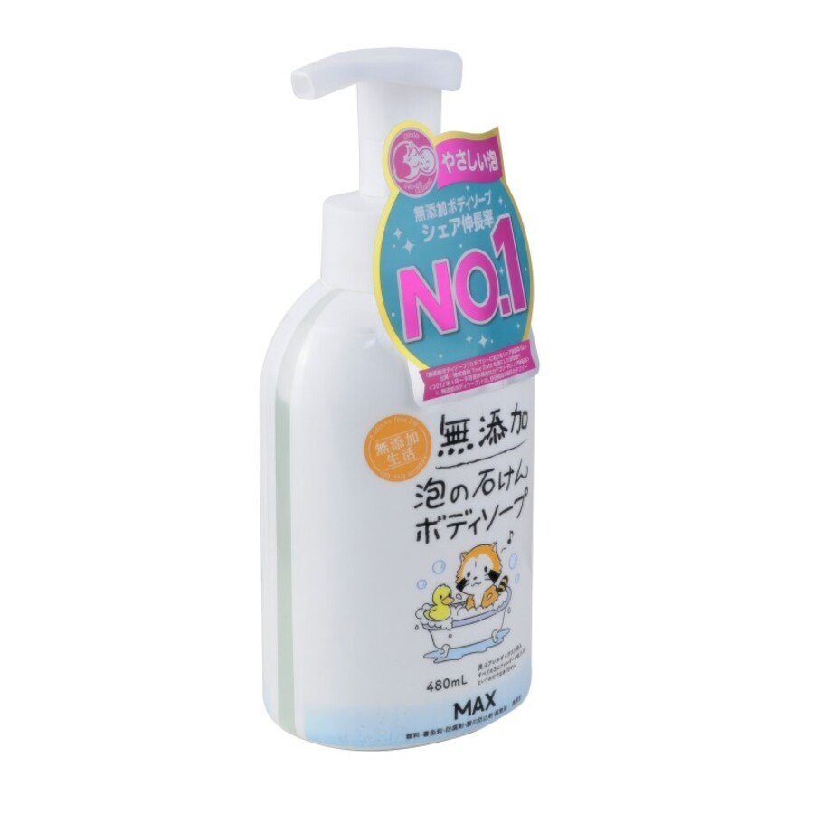 MAX Uruoi No Sachi Body Soap, 480мл Max Мыло для тела жидкое пенящееся без добавок