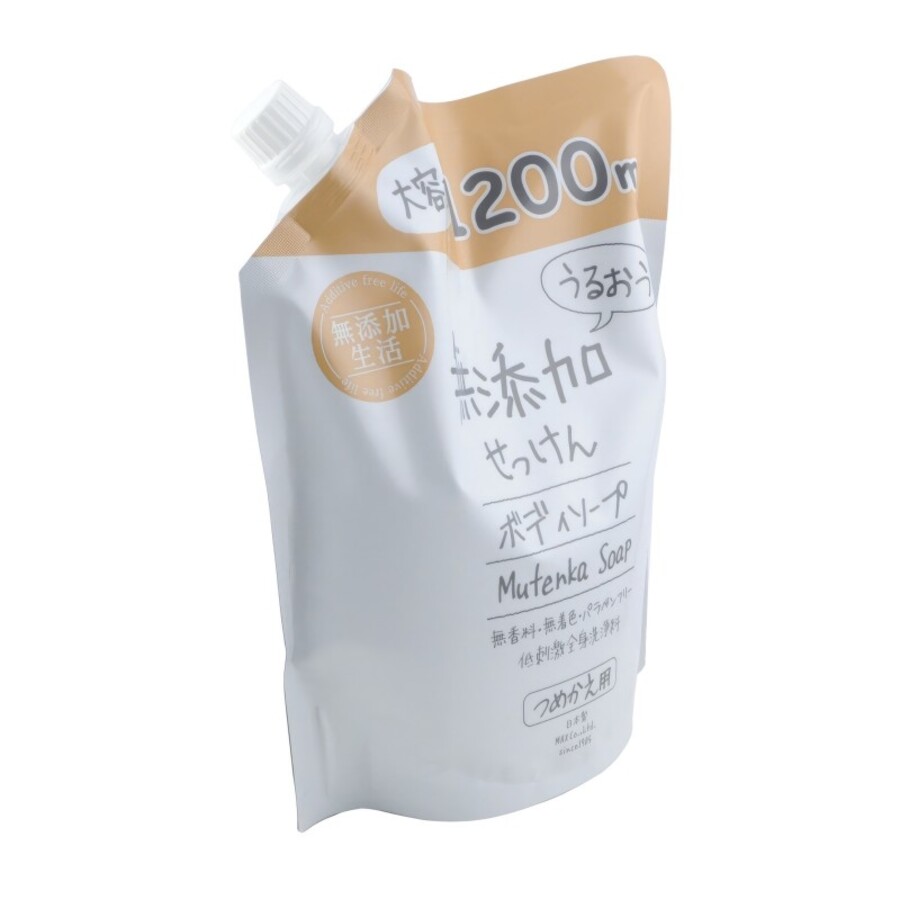 MAX Uruoi No Sachi Body Soap, 1200мл Max Мыло для тела жидкое натуральное увлажняющее, з/б