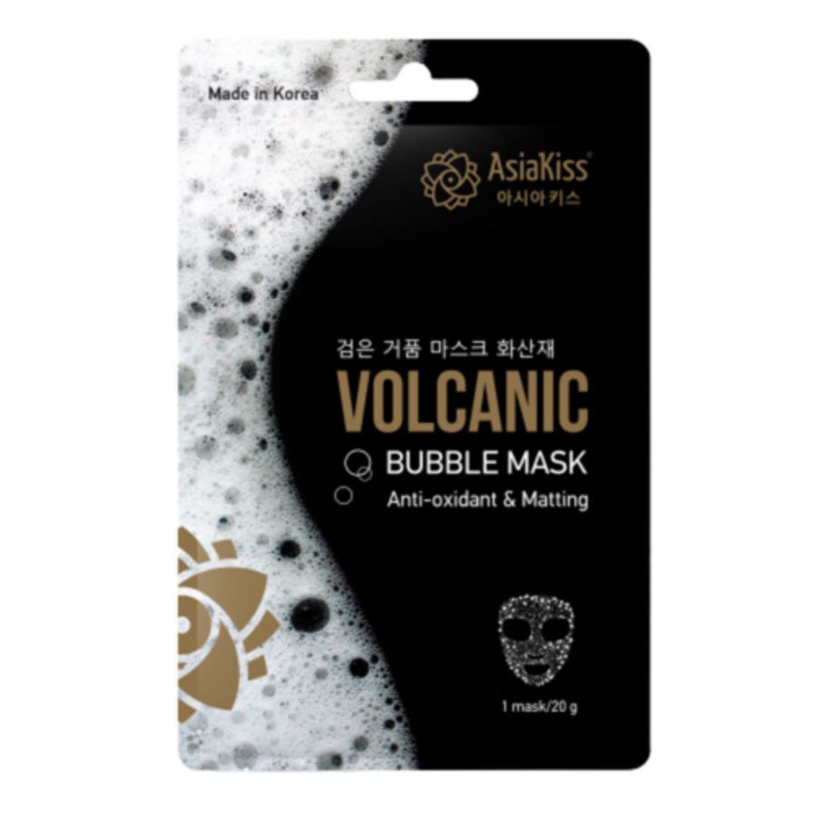 ASIAKISS Volcanic Bubble Mask, 20г AsiaKiss Маска пузырьковая с вулканическим пеплом
