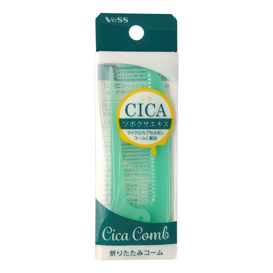 VESS Cica Foldable Comb, 1шт Vess Расческа складная с экстрактом центеллы для поврежденных волос