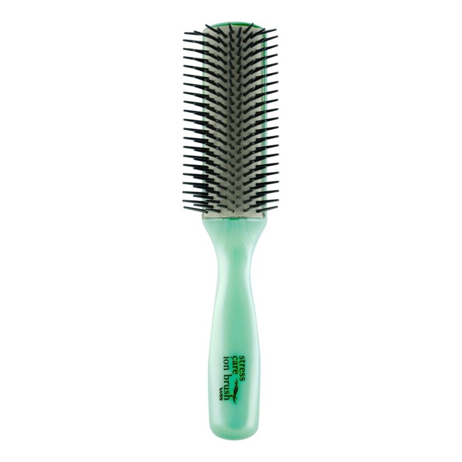 VESS Stress-Care Ion Brush, 1шт Vess Щетка массажная для повреждённых волос с отрицательно заряженными ионами, большая