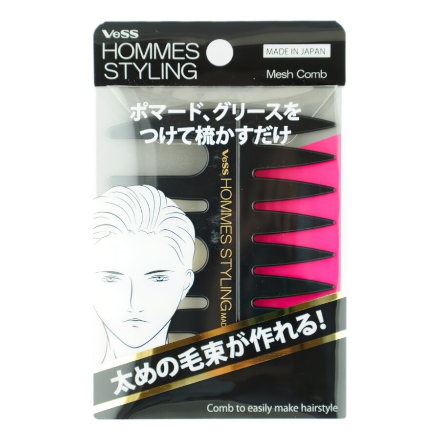 VESS Hommes Styling Mesh Comb, 1шт Vess Гребень с широкими зубцами для укладки волос для мужчин