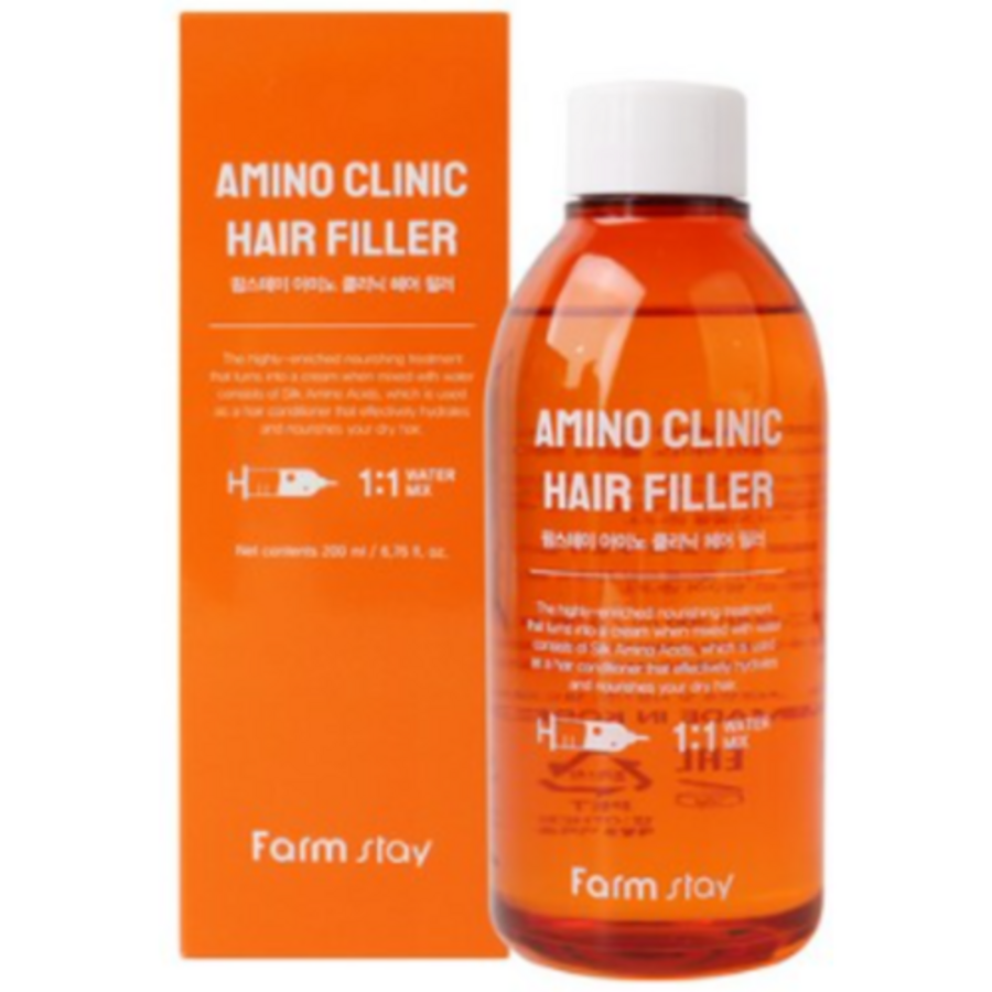 FARMSTAY Amino Clinic Hair Filler, 200мл. FarmStay Филлер для волос интенсивный с аминокислотами шёлка