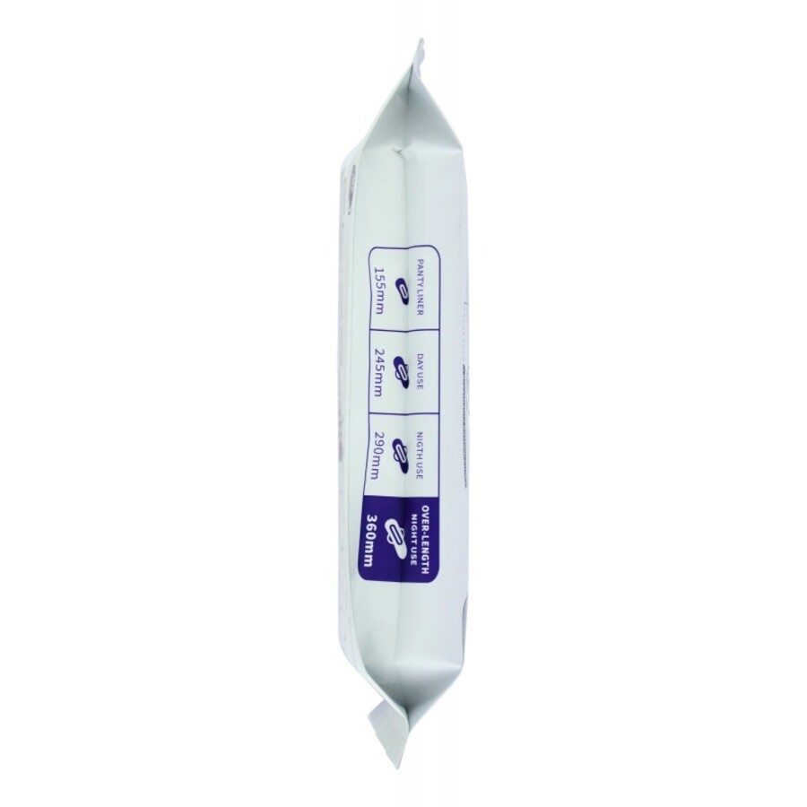 FRISS Sanitary Napkin, 4шт Friss Прокладки ночные с турмалином и наносеребром, 5 капель