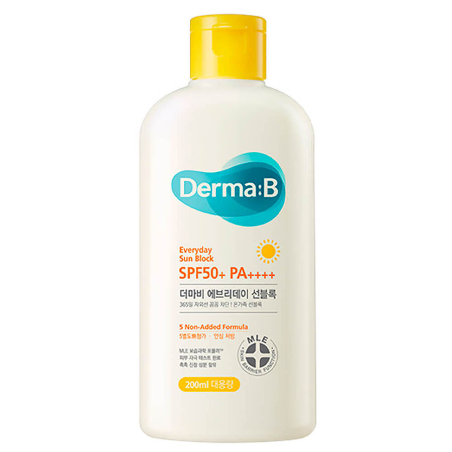 DERMA:B Sun Block SPF50+ PA++++, 200мл. Derma:B Крем для лица и тела солнцезащитный