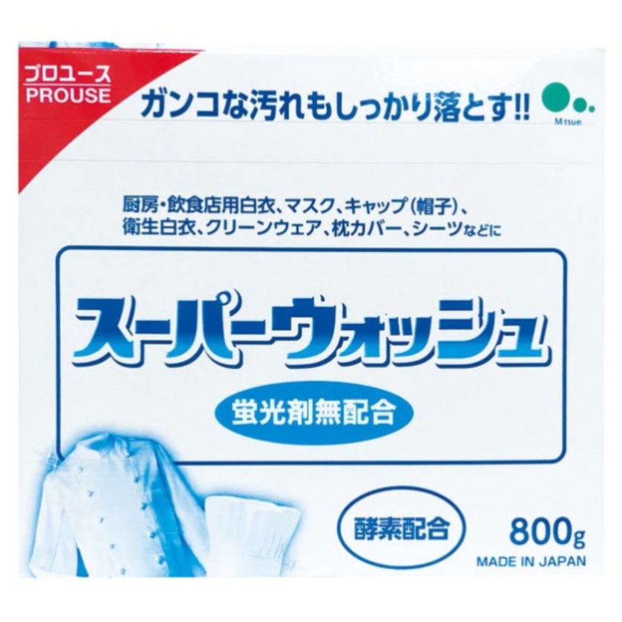 MITSUEI Super Wash, 800гр. Mitsuei Порошок стиральный мощный с ферментами для стирки белого белья