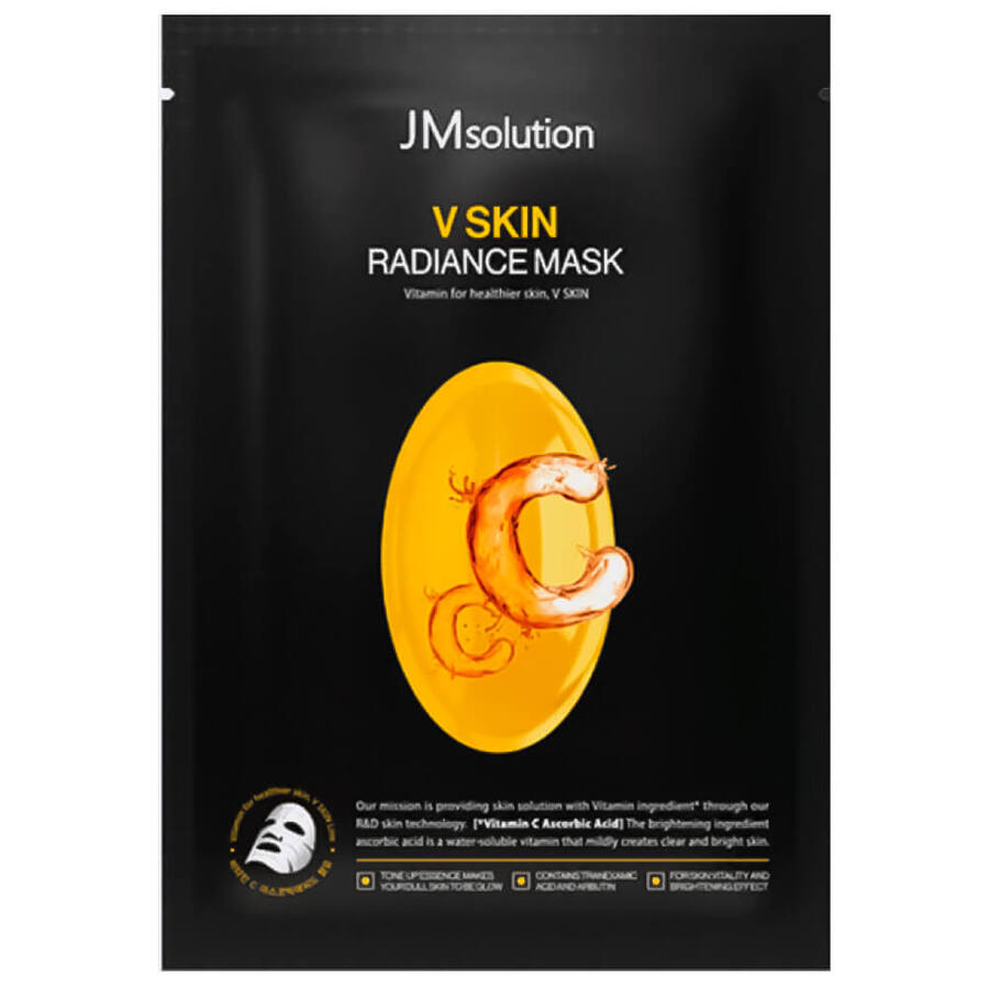 JM SOLUTION V Skin Radiance Mask Vitamin C, 30мл. JMsolution Маска для лица тканевая осветляющая с витамином С