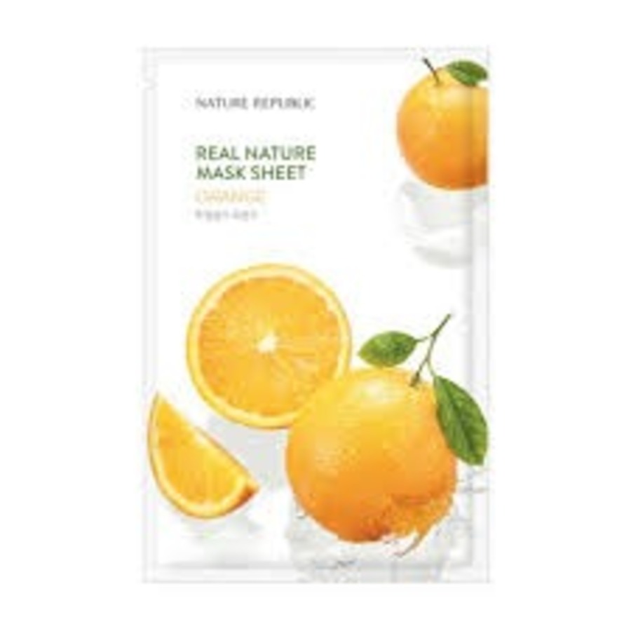 NATURE REPUBLIC Real Nature Mask Sheet Orange, 23мл. Nature Republic Маска для лица тканевая с экстрактом апельсина