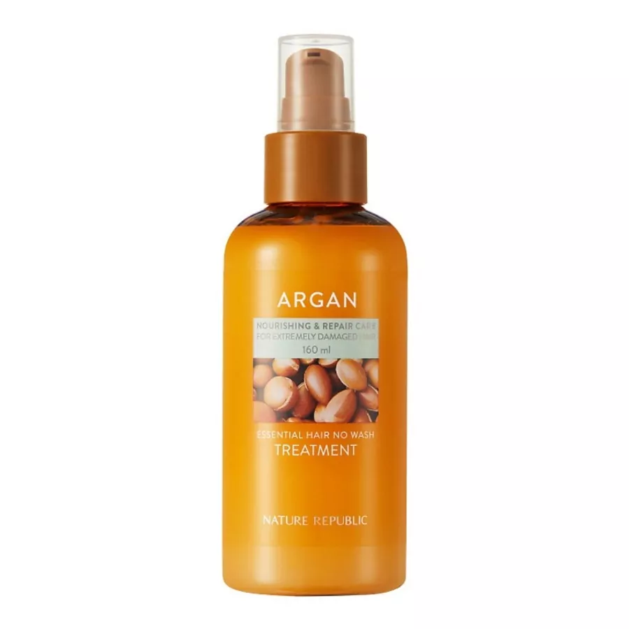 NATURE REPUBLIC Argan Essential Hair No Wash Treatment, 160мл. Nature Republic Бальзам несмываемый для поврежденных волос с маслом арганы