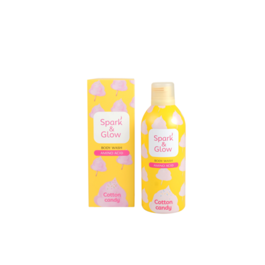 Spark&Glow Spark&Glow Гель-пена для душа с ароматом сладкой ваты - Cotton candy body wash, 350мл