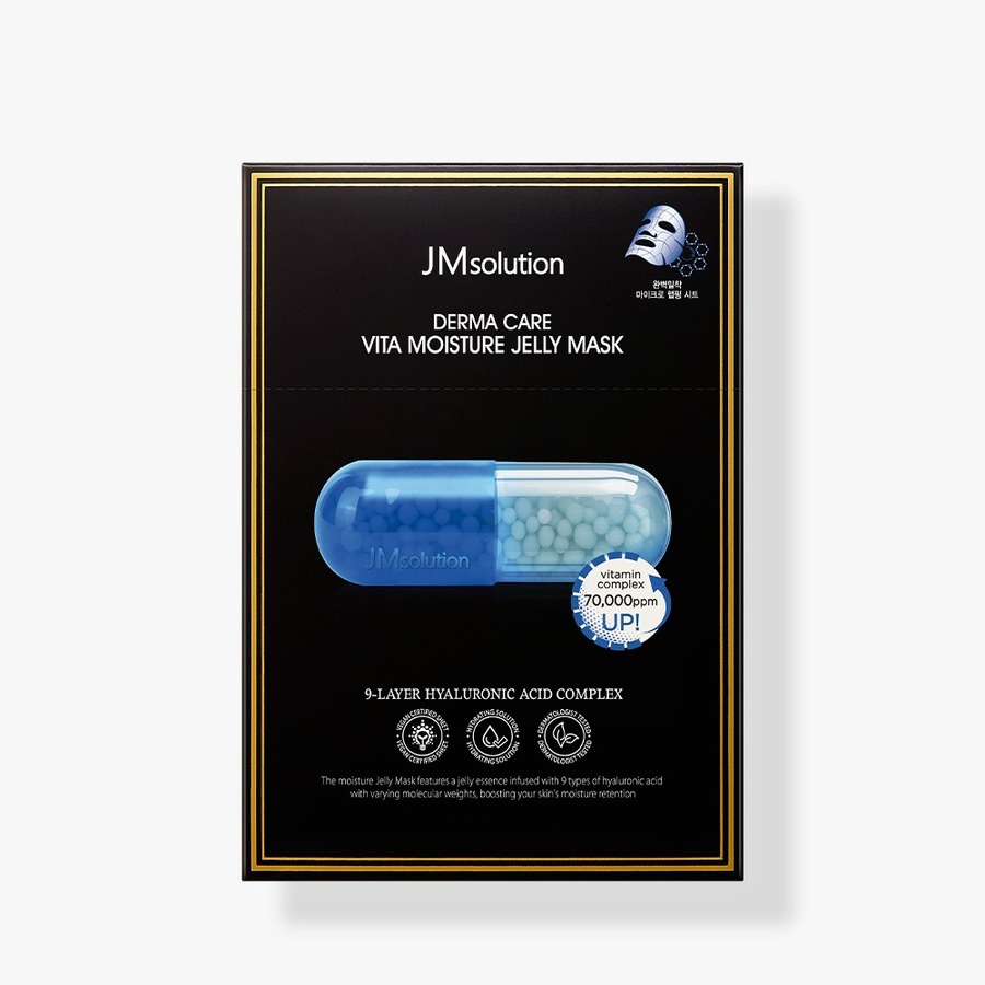 JM SOLUTION Маска с гиалуроновой кислотой,желирующей эссен.JMSolution Derma Care Vita Moisturing Jelly Mask,30мл