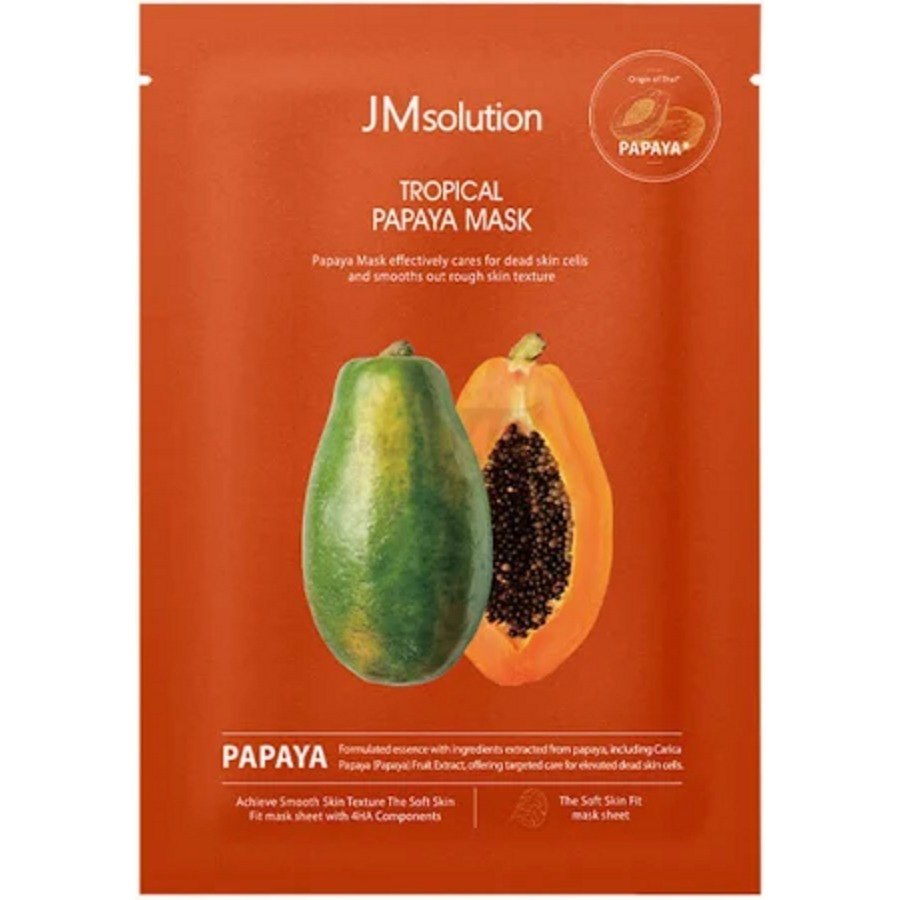 JM SOLUTION Тканевая маска с экстрактом папаи - JMsolution Tropical papaya nask, 28 мл