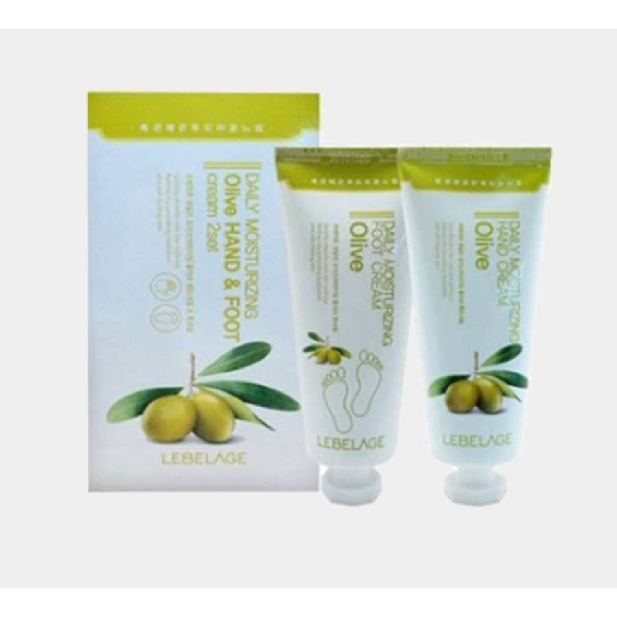 LEBELAGE Набор кремов для рук и ног с оливой - LebelageDaily Moisturizing Olive, 100 мл*2
