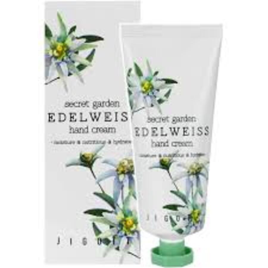 JIGOTT Крем для рук с экстрактом эдельвейса - Jigott secret garden edelweiss hand cream, 100мл