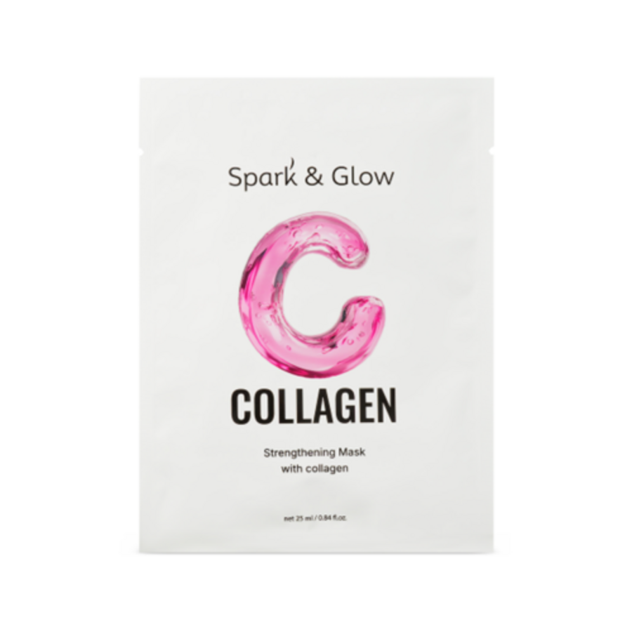 Spark&Glow Маска тканевая для лица с коллагеном - Spark&Glow Strengthening mask with collagen, 25мл