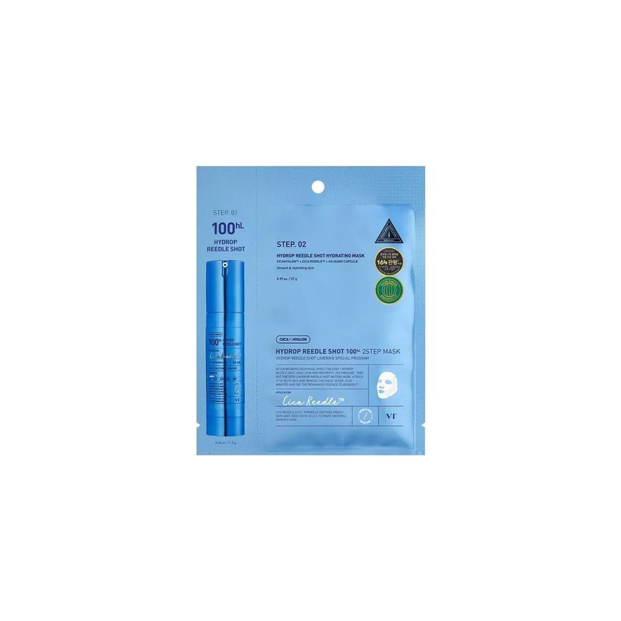 Vt Cosmetics Маска тканевая увлажняющая с микроиглами VT Cosmetic Hydrop Reedle Shot 300hl 2step Mask