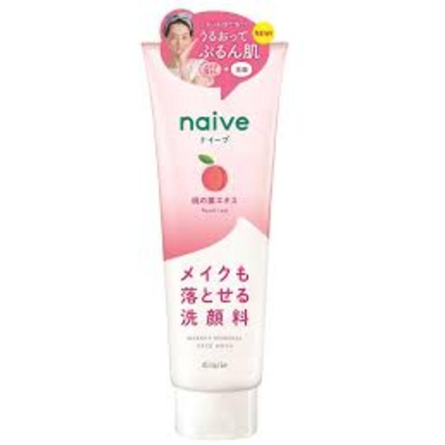 KRACIE Пенка для умывания с экстрактом листьев персикового дерева Naive, 200гр Kracie