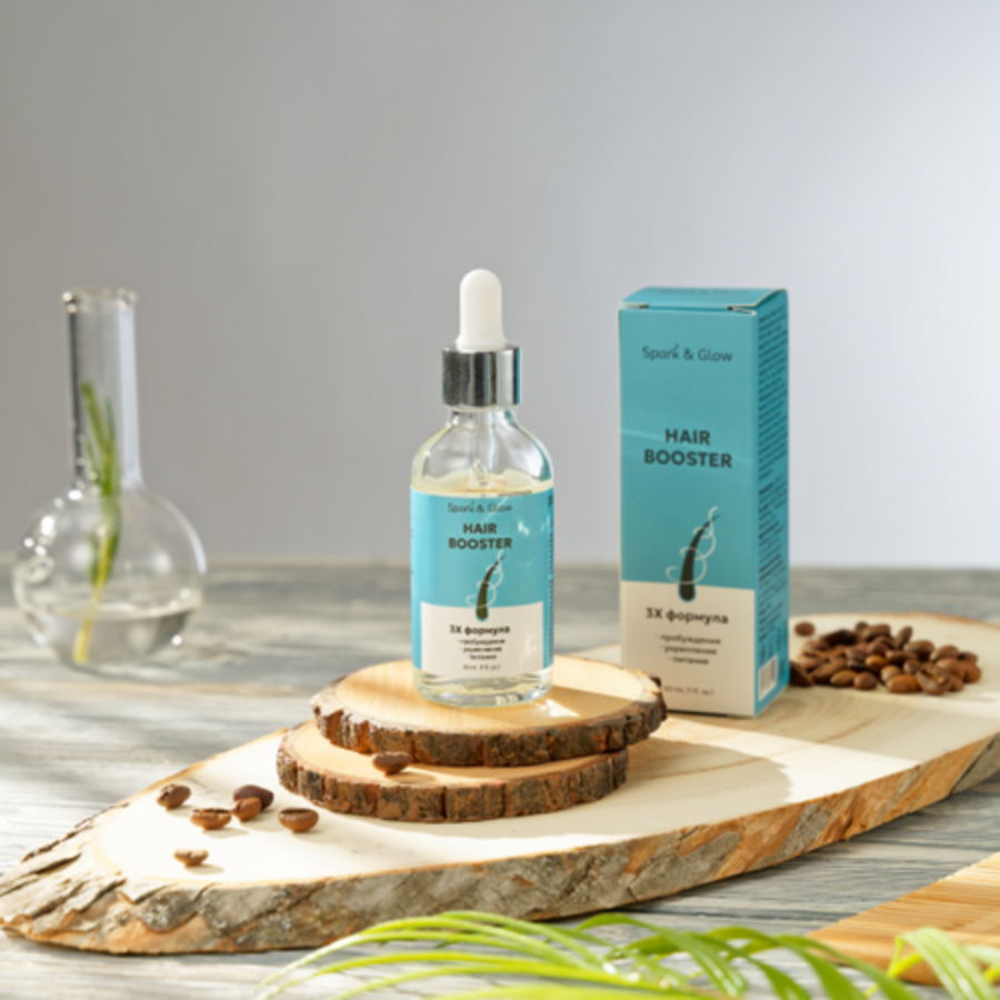 Сыворотка-бустер для кожи головы и волос с кофеином, 50 млSpark&Glow Spark&Glow Spark&Glow Сыворотка-бустер для кожи головы и волос с кофеином, 50 млSpark&Glow