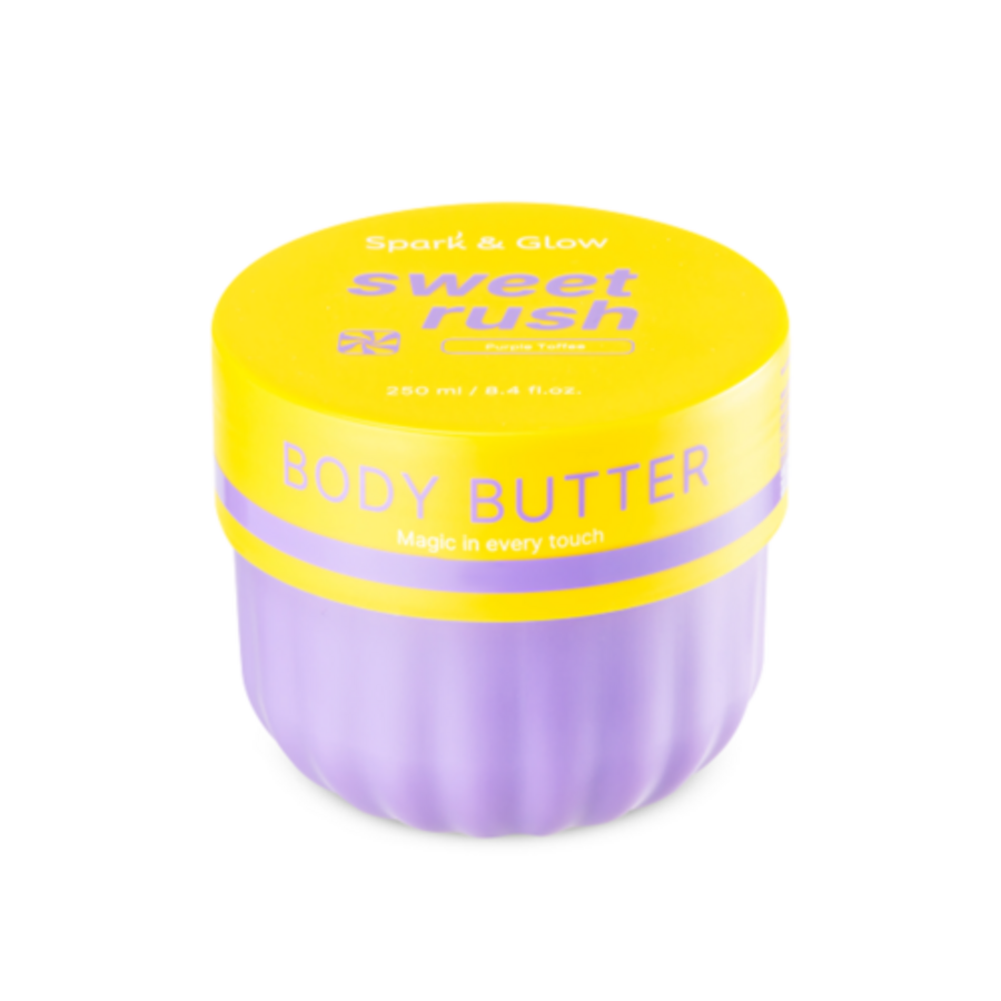 Spark&Glow Баттер для тела с ароматом соленой карамели - Spark&Glow Body butter purple toffee scent, 250мл
