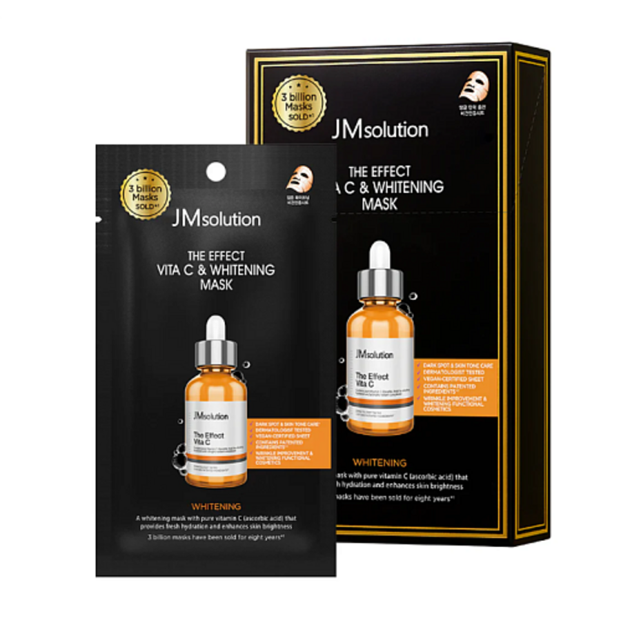 JM SOLUTION Тканевая маска с витамином С с отбеливающим эффектом 24мл JM SOLUTION THE EFFECT VITA C & WHITENING MASK