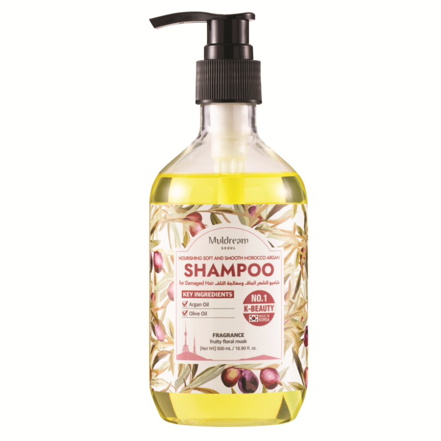 MULDREAM Шампунь для сухих и поврежденных волос «аргановое масло» Muldream Nourishing Soft and Smooth 500мл