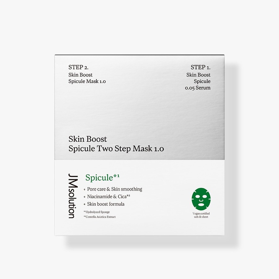 JM SOLUTION Двухэтапная тканевая маска со спикулами 30мJM SOLUTION SKIN BOOST SPICULE TWO STEP MASK 1.0