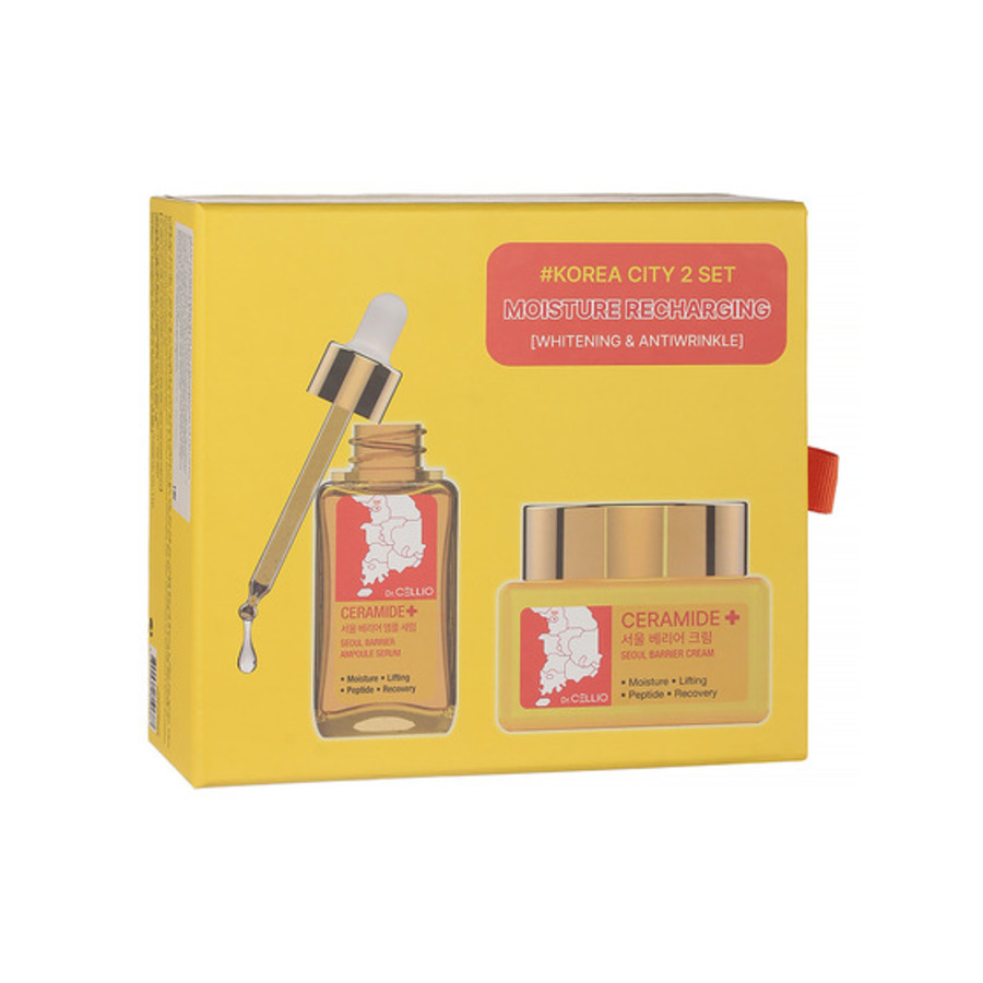 CELLIO Набор для лица с керамидами [Korea City cream+serum set] DR.CELLIO