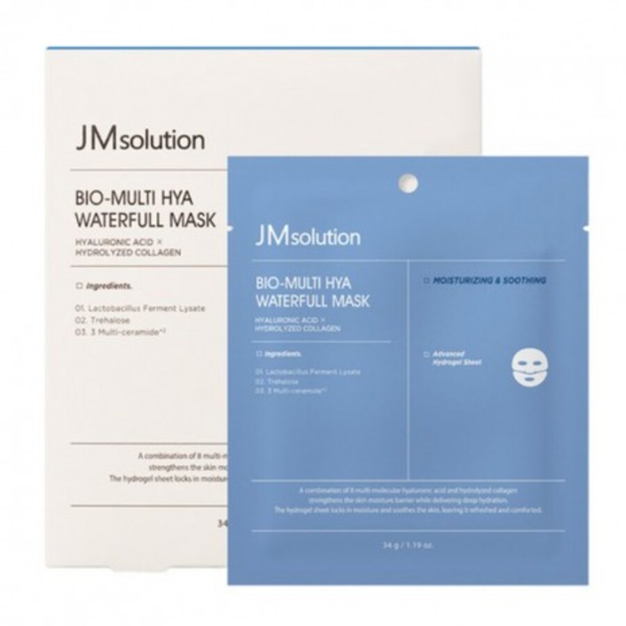 JM SOLUTION Гидрогелевая маска с высоким содержанием гиалуроновой кислотой JM SOLUTION BIO-MULTI HYA WATERFULL MASK