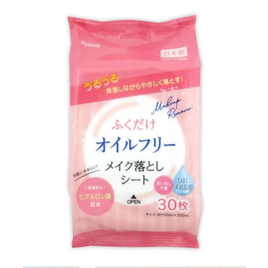 KYOWA SHIKO Салфетки влажные для снятия макияжа с гиалур. к-той 1/60 "Kyowa" Салфетки влажные для снятия макияжа с гиалур. к-той 1/60