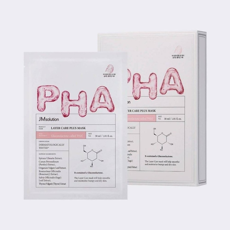 JM SOLUTION Тканевая маска с РНА кислотой JM SOLUTION LAYER CARE PLUS MASK