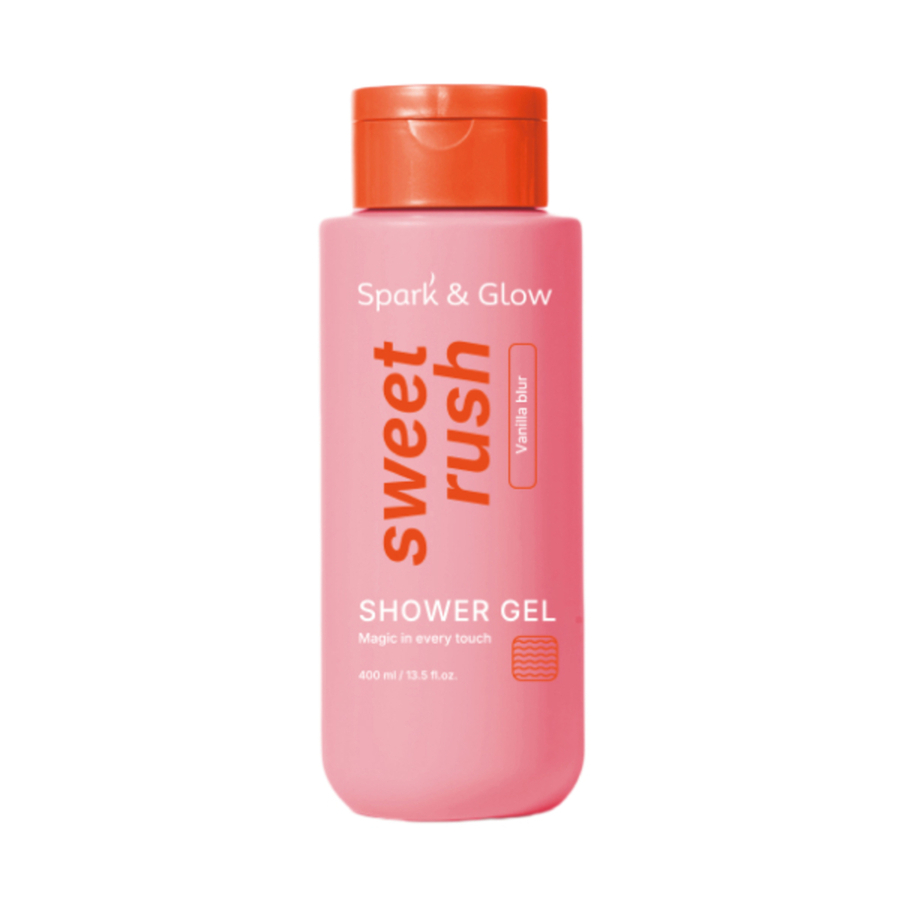 Spark&Glow Гель для душа с ароматом кокоса и цветочной ванили - Body wash Vanilla blur, 400гр.Spark'&Glow