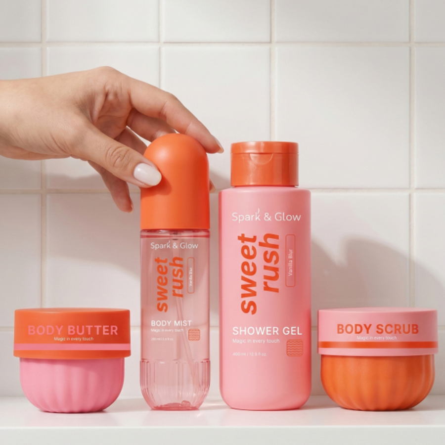 Скраб для тела с ароматом кокоса и цветочной ванили - Body scrub Vanilla blur, 400гр.Spark'&Glow Spark&Glow Spark&Glow Скраб для тела с ароматом кокоса и цветочной ванили - Body scrub Vanilla blur, 400гр.Spark'&Glow