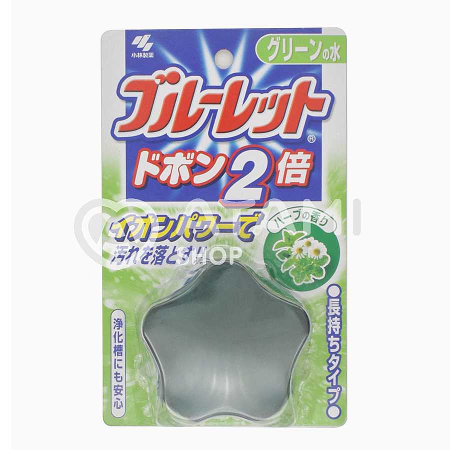 KOBAYASHI Bluelet Dobon Bluelet, 120гр. Таблетка для бачка унитаза с эффектом окрашивания воды с ароматом трав