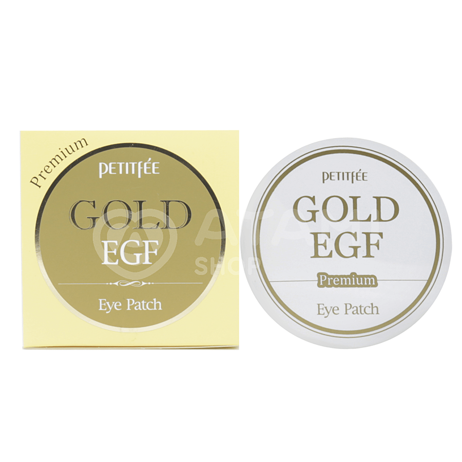 PETITFEE Premium Gold & EGF Hydrogel, 60шт. Патчи для глаз гидрогелевые антивозрастные с золотом и EGF Премиум