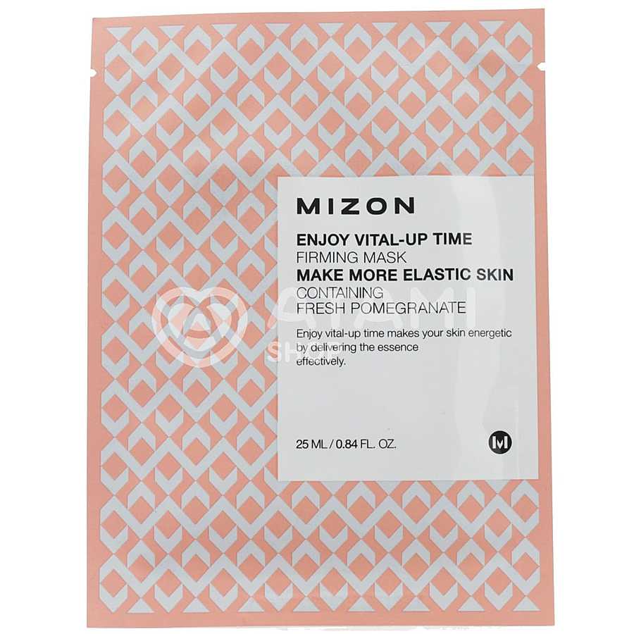 MIZON Enjoy Vital-Up Time Firming Mask, 25мл. Маска для лица тканевая укрепляющая с экстрактом граната