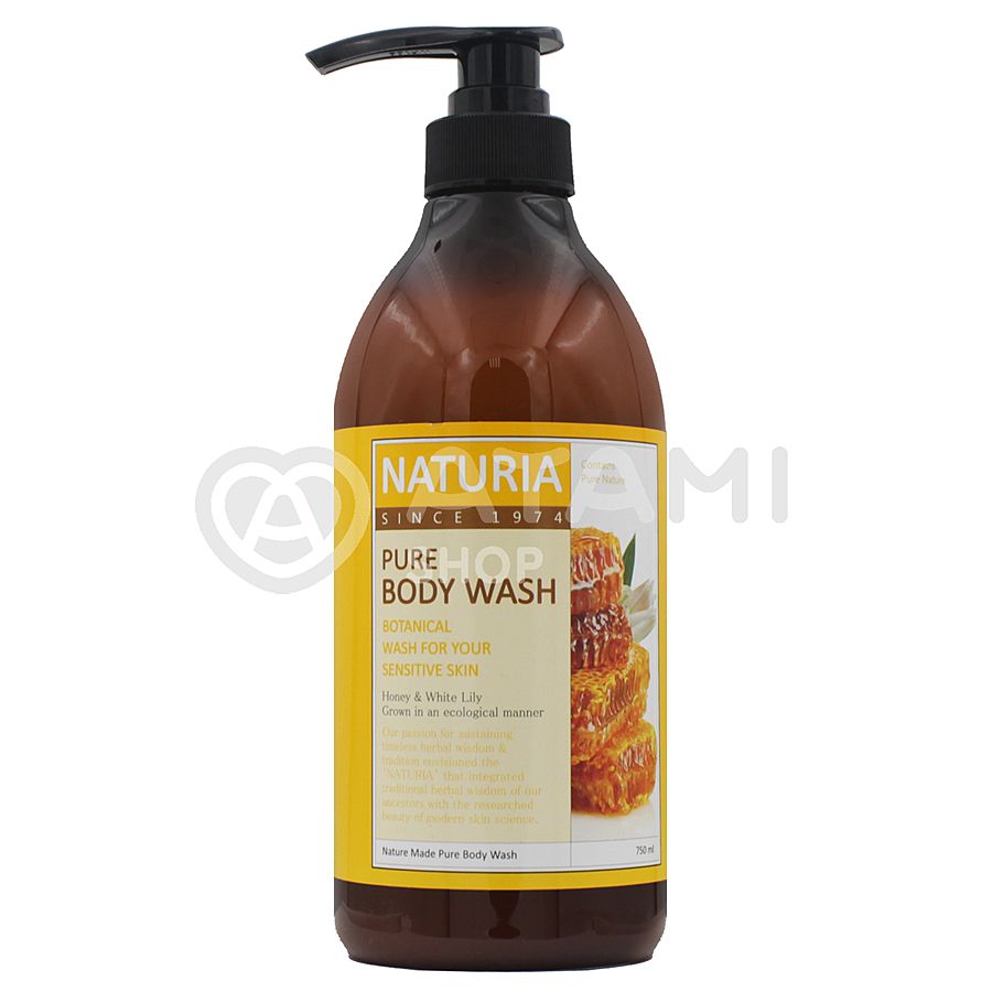 NATURIA Naturia Pure Body Wash Honey & White Lily Гель для душа увлажняющий