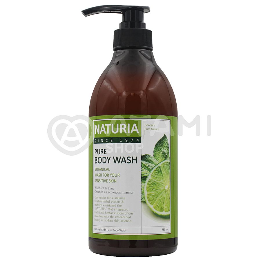 NATURIA Naturia Pure Body Wash Wild Mint & Lime Гель для душа увлажняющий