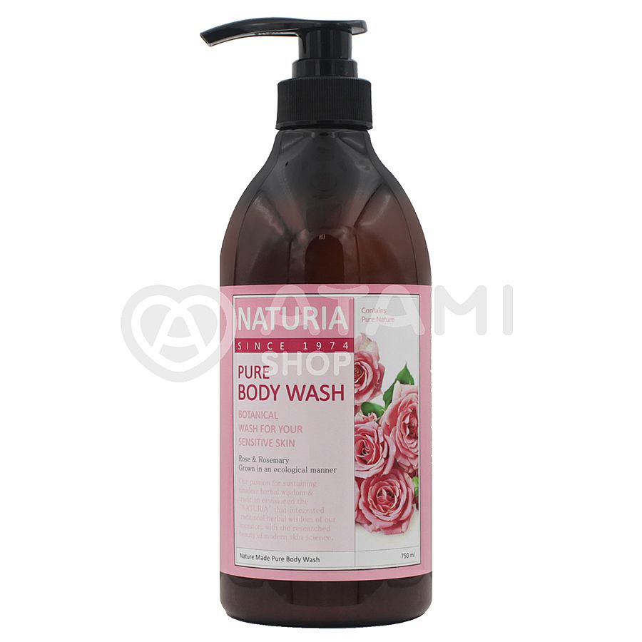 NATURIA Naturia Pure Body Wash Rose & Rosemary Гель для душа увлажняющий