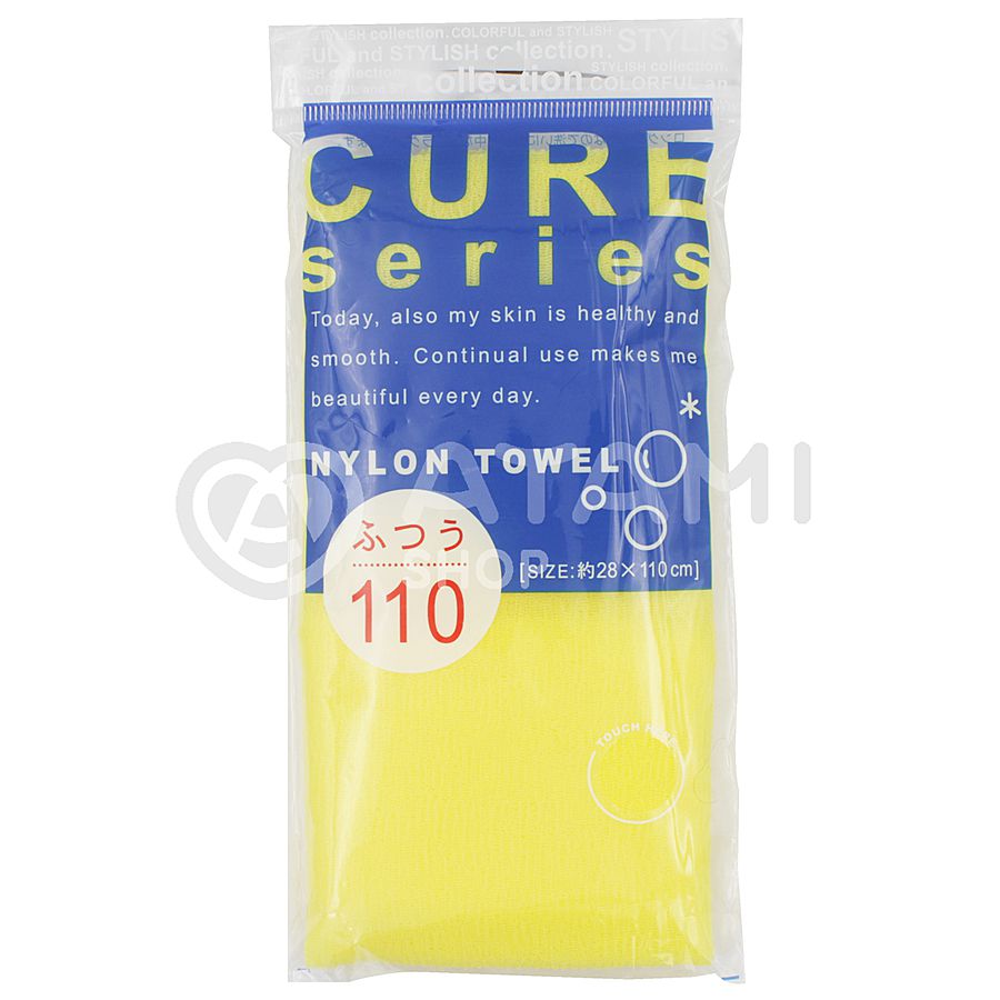 OHE Cure Nylon Towel Regular, 1шт. Мочалка для тела средней жесткости, желтая