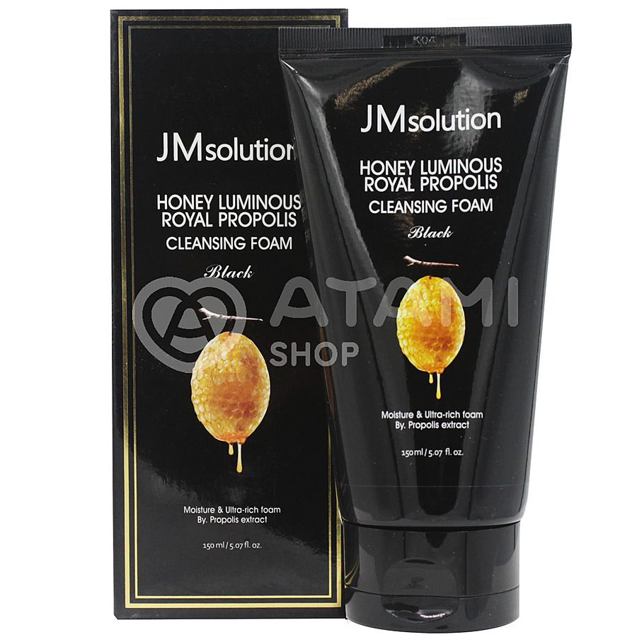 JM SOLUTION Honey Luminous Royal Propolis Cleansing Foam, 150мл. Пенка для умывания увлажняющая с прополисом
