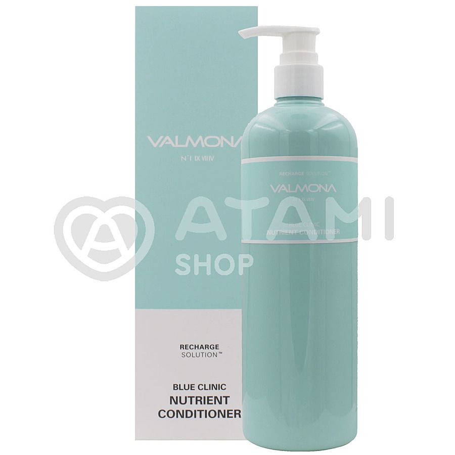 VALMONA Valmona Recharge Solution Blue Clinic Nutrient Conditioner, 480мл. Кондиционер для волос увлажняющий с ледниковой водой