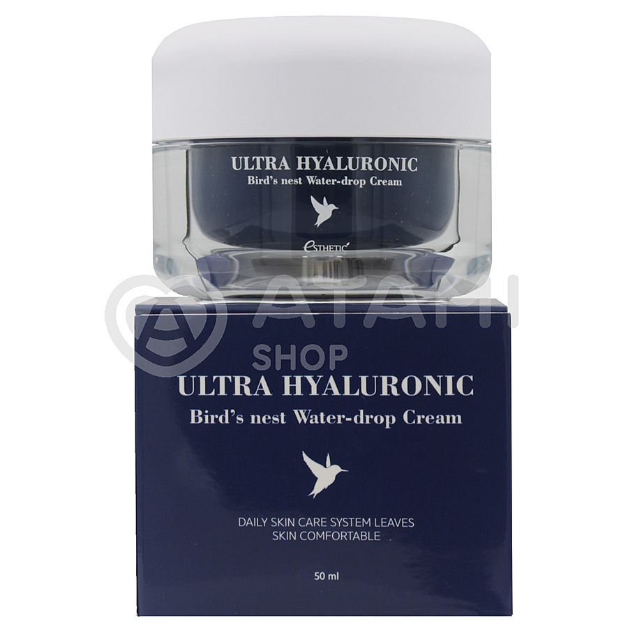ESTHETIC HOUSE Ultra Hyaluronic Acid Bird's Nest Water-Drop Cream, 50мл. Esthetic House Крем-гель для лица увлажняющий с экстрактом ласточкиного гнезда и гиалуроновой кислотой