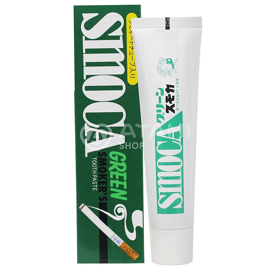 SMOCA Green, 120гр. Паста зубная для курильщиков отбеливающая со вкусом мяты и эвкалипта
