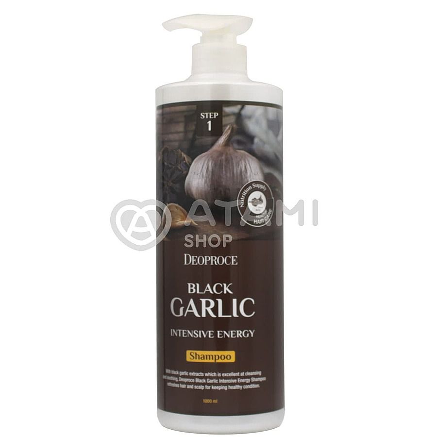 DEOPROCE Deoproce Black Garlic Intensive Energy Shampoo, 1000мл. Шампунь для волос с экстрактом черного чеснока