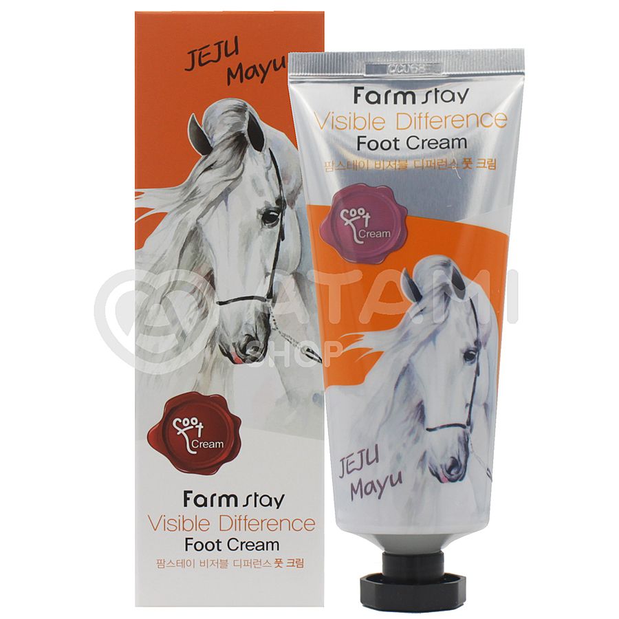 FARMSTAY Jeju Mayu Foot Cream, 100мл. Крем для ног питательный с лошадиным маслом