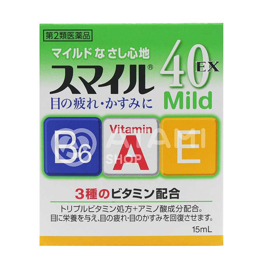 LION Lion Smile 40 EX Mild, 15мл. Lion Капли для глаз японские с витаминами, индекс свежести 2