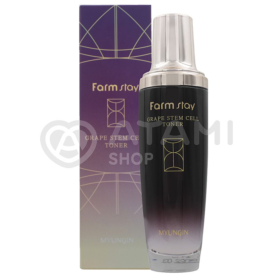 FARMSTAY Grape Stem Cell Toner, 130мл. FarmStay Тонер для лица антивозрастной со стволовыми клетками винограда