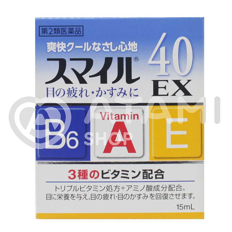 LION Smile 40EX, 15мл. Lion Капли для глаз японские с витаминами, индекс свежести 5